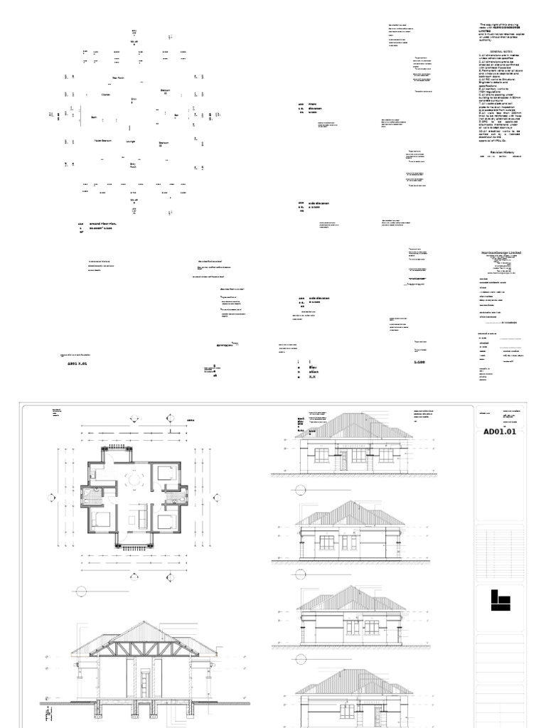 Residential House Construction Drawings | PDF | Civil Engineering ...