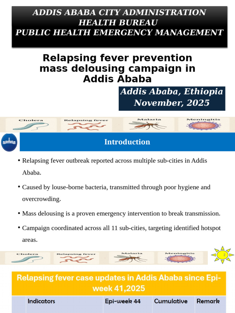 Relapsing Fever Delousing Campaign Addis | PDF | Public Health
