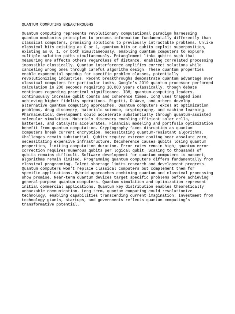 Presentation 12 Quantum Computing Breakthroughs | PDF | Quantum ...