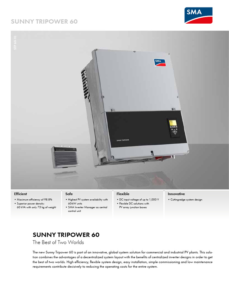 SMA STP60 | PDF | Alternating Current | Power Inverter