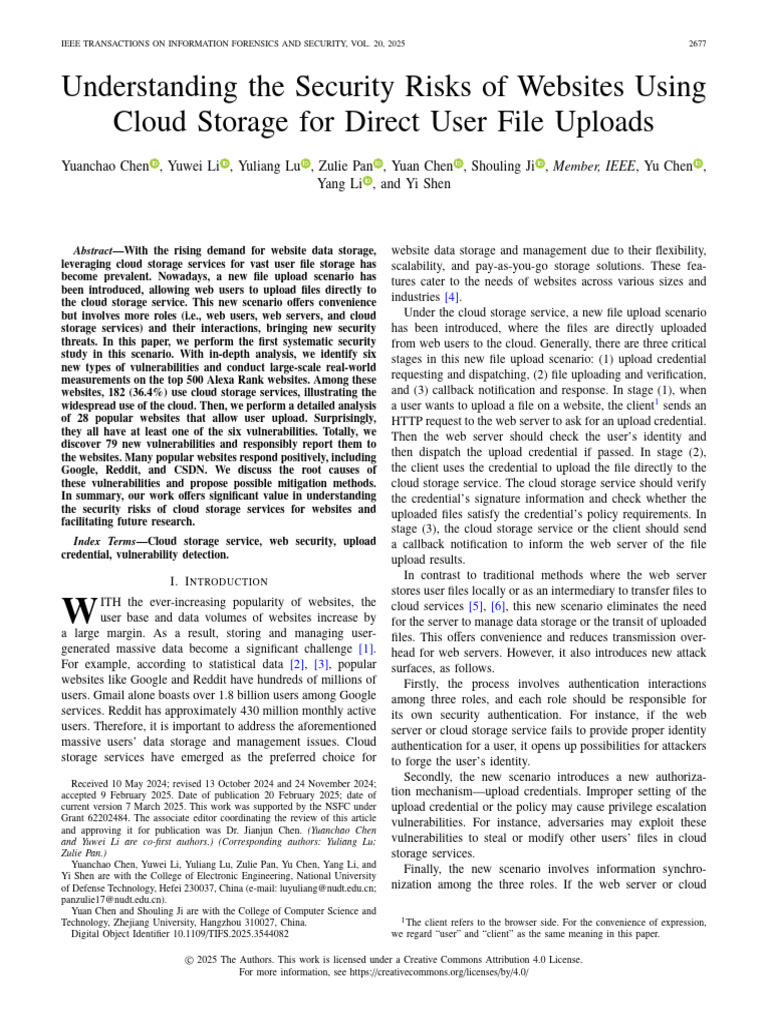 Cloud Storage Security Risks for Websites | PDF | World Wide Web ...