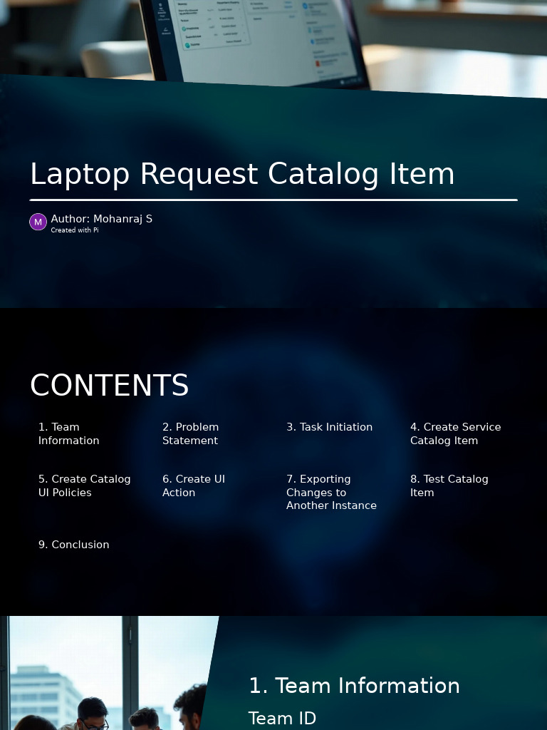 submit catalog item request action