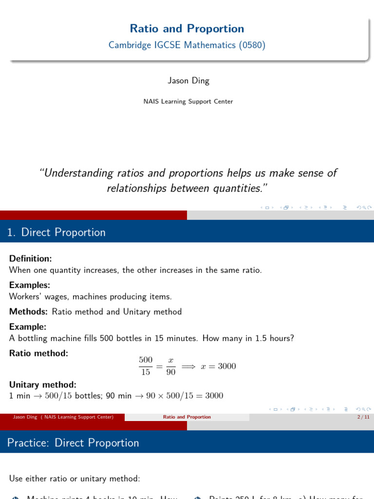 Understanding Ratios and Proportions | PDF | Ratio | Quantity