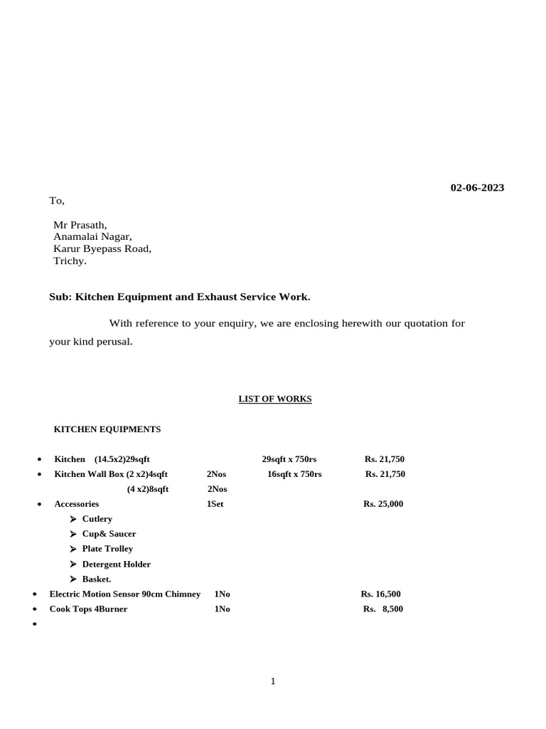 Quotation 10 Doc X | PDF