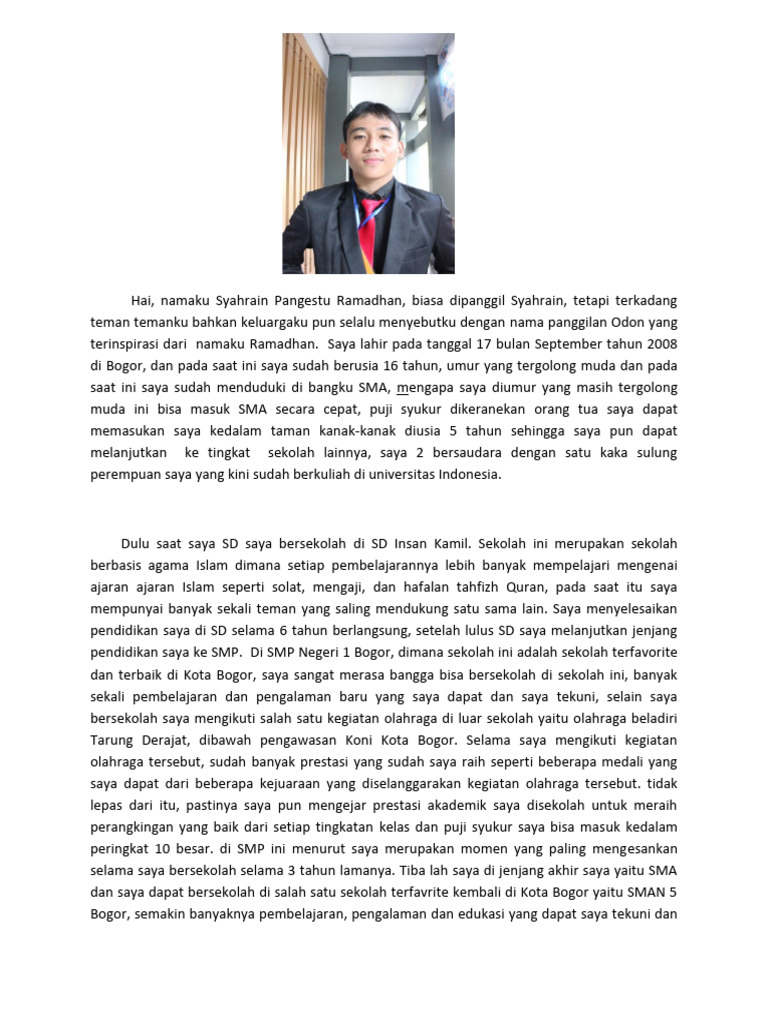 Profil Syahrain: Pelajar Berpresta…