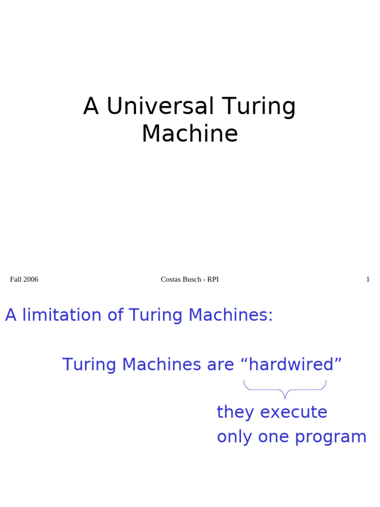 6.2 Universal Turing | PDF | Alan Turing | Formal Methods