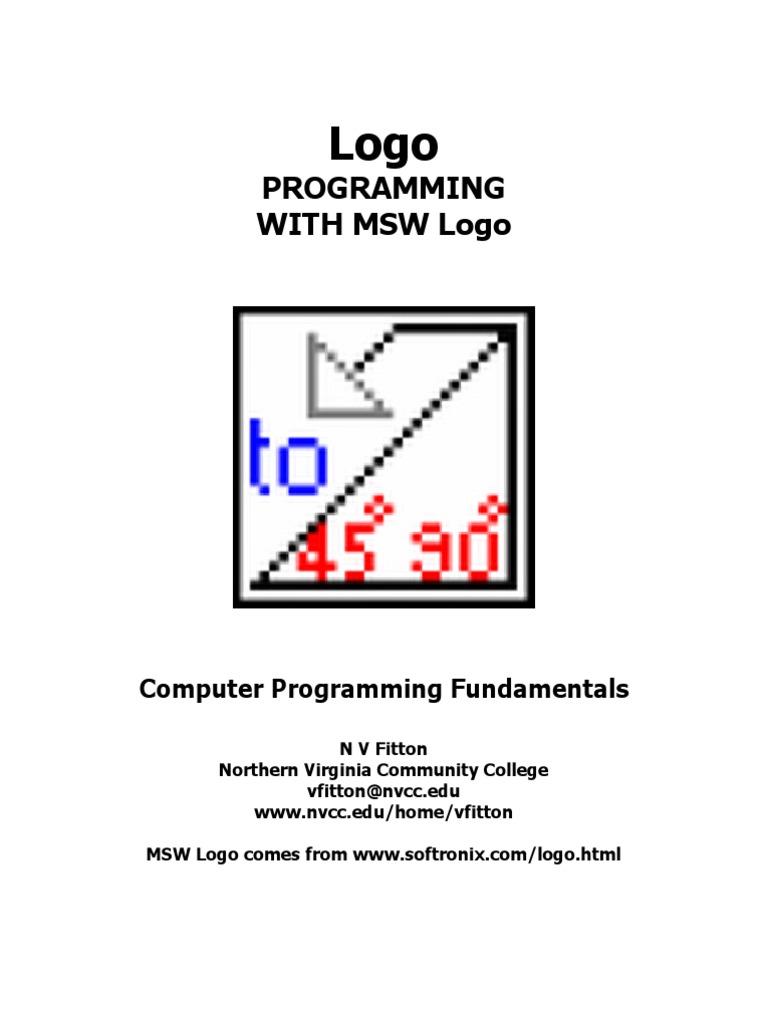 Programming with msw logo pdf subroutine computer file