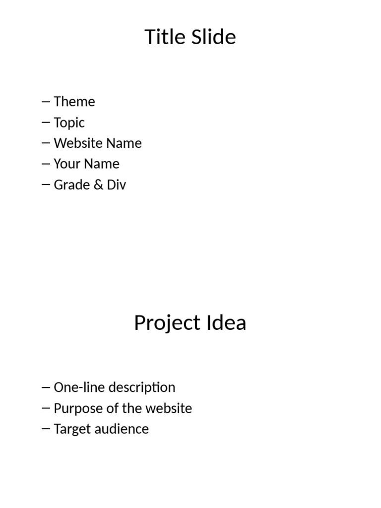 Website Project Overview and Evaluation | PDF