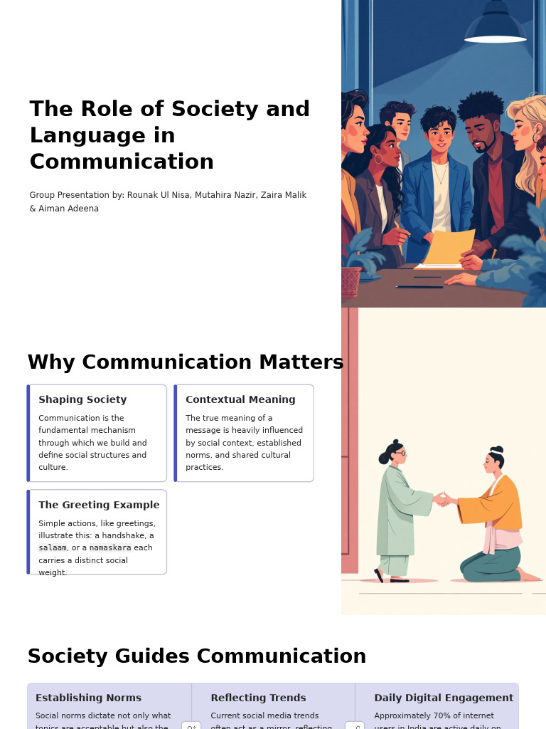 The Role of Society and Language in Communication | PDF | Communication ...