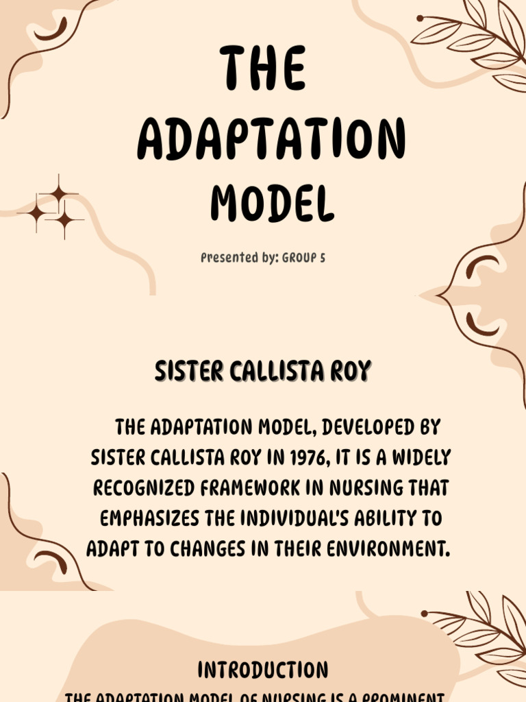 The Adaptation Model (Group 5) | PDF | Social Psychology | Behavioural ...