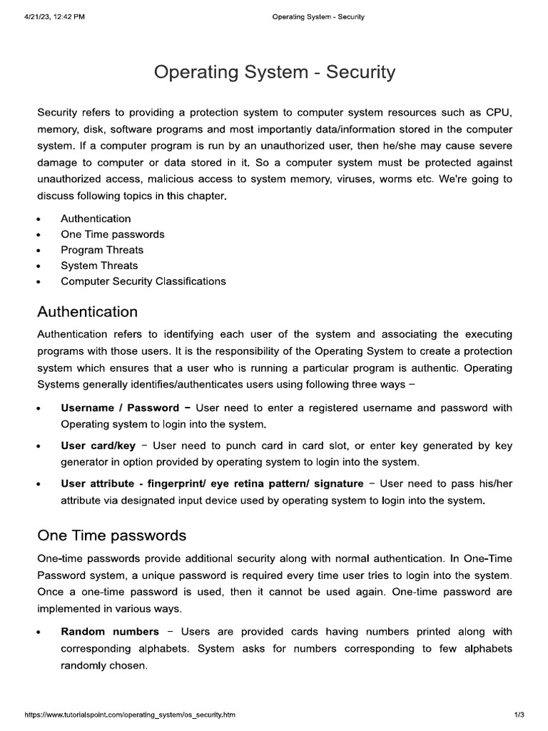 OS Security | PDF