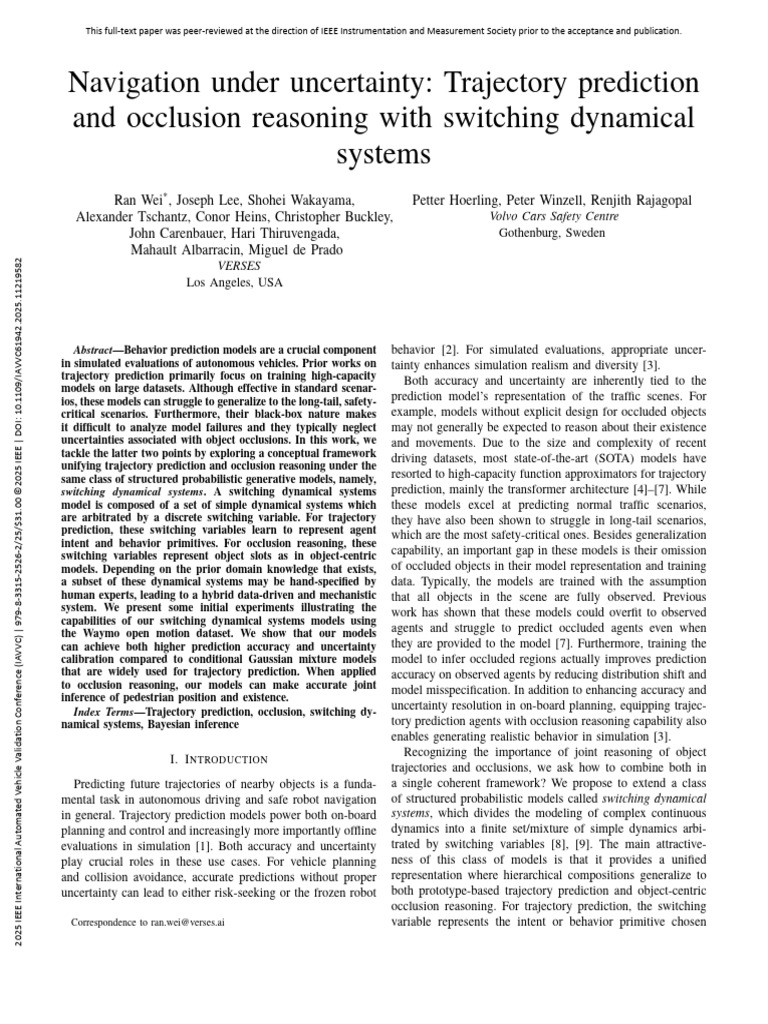 Navigation Under Uncertainty Trajectory Prediction and Occlusion ...