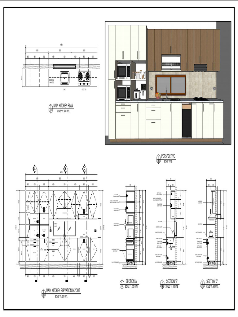03 Main Kitchen (Revised) | PDF | Countertop | Sink