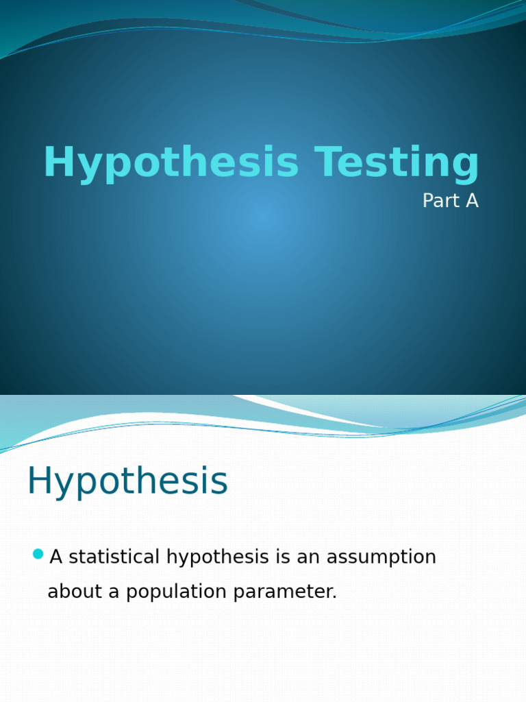 01 Hypothesis Testing | PDF