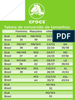 CROCS Tabela Conversao Medidas