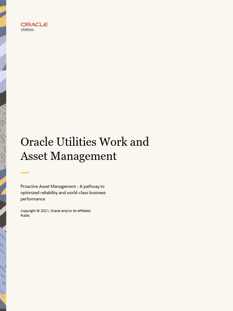 Oracle Utilities WAM: Optimize Asset Management | PDF | Asset ...