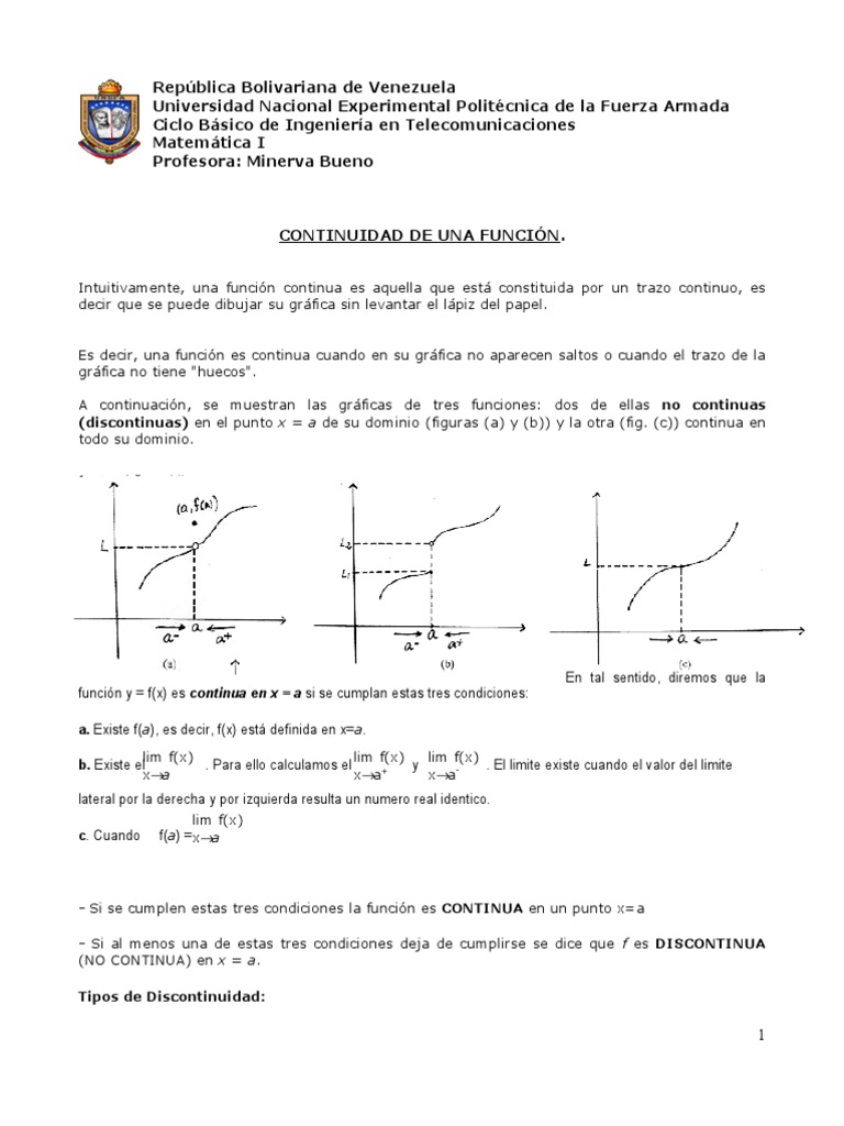 Continuidad de Una Función | PDF | Función continua | Objetos matemáticos
