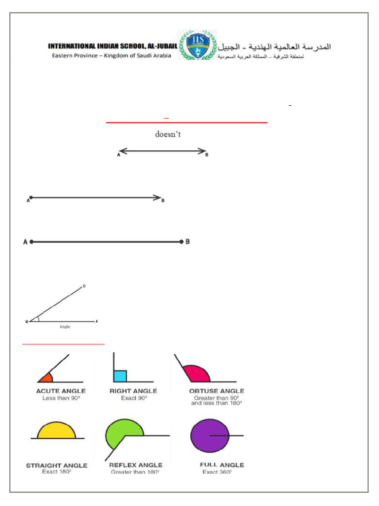 L#5 Lines and Angles Notes | PDF | Line (Geometry) | Angle