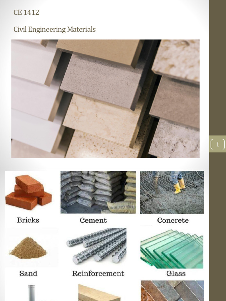 Civil Engineering Materials Overview | PDF | Ductility | Density