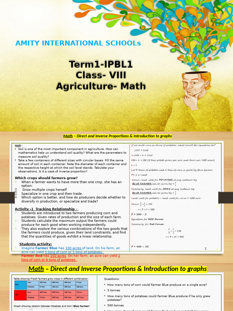 Math in Agriculture: Soil & Crop Analysis | PDF | Potato | Maize
