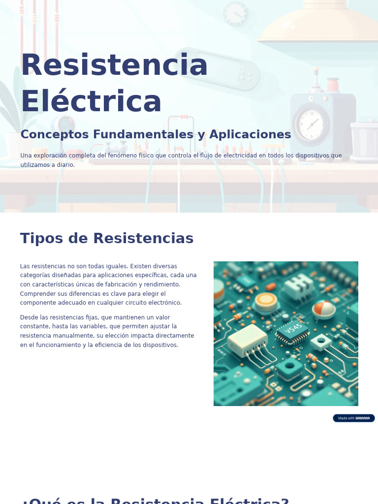 Fundamentos de la Resistencia Eléctrica | PDF | Resistencia Eléctrica y ...