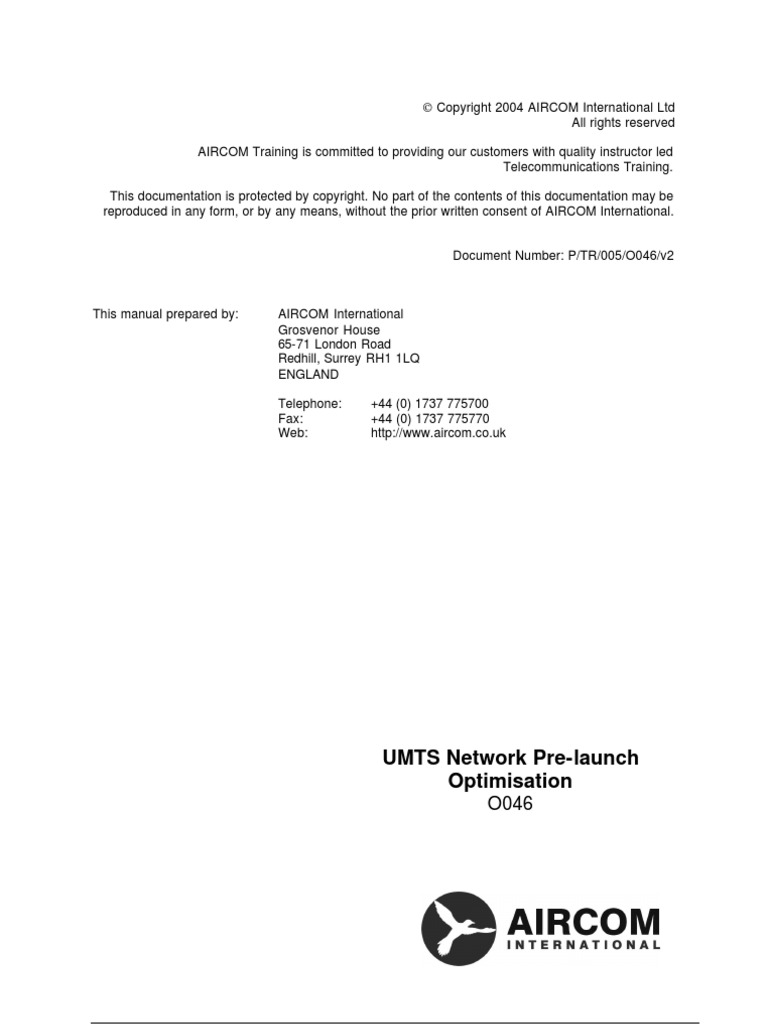 Umts Network Pre Launch Pdf Mathematical Optimization Simulation