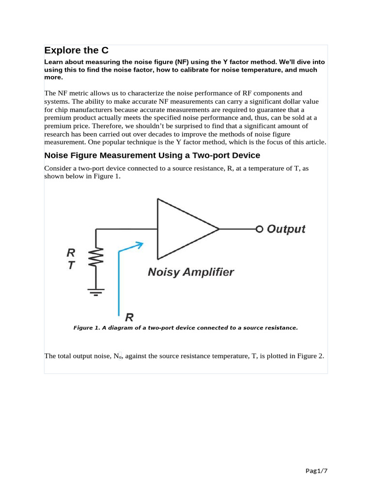 Measuring Noise Figure with Y Factor Method | PDF | Decibel | Temperature