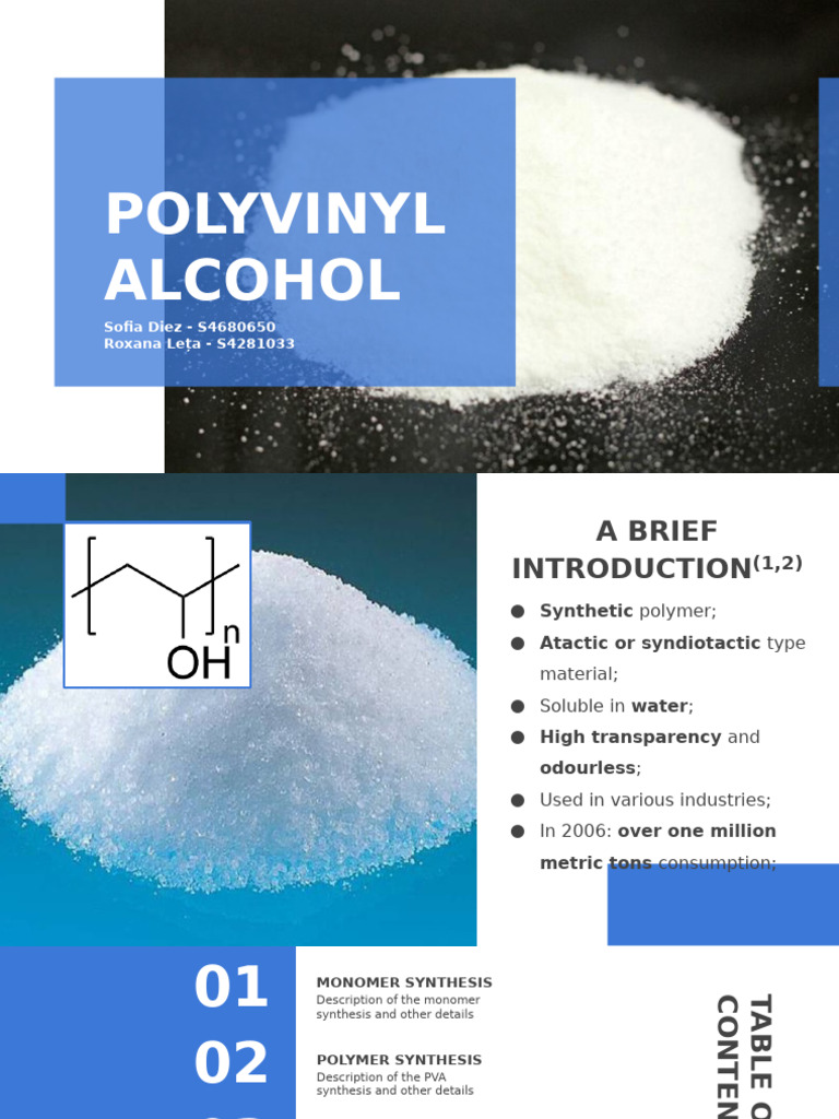 Polyviny Alcohol | PDF | Polymer Chemistry | Chemical Substances