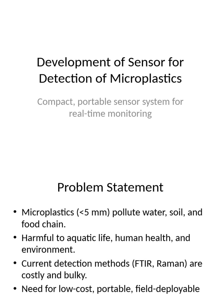 Portable Microplastic Detection Sensor | PDF