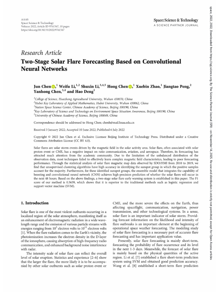 Chen - Two-Stage Solar Flare Forecasting Based On Convolutional Neural ...