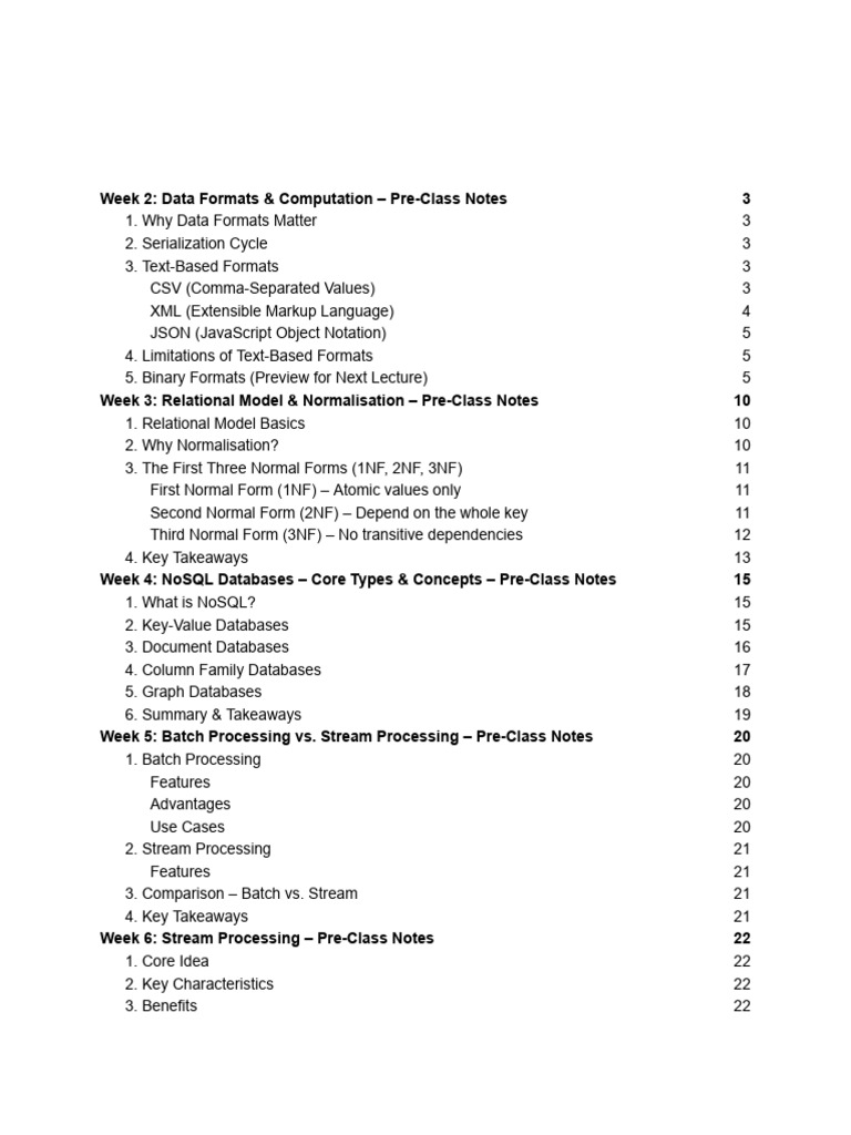 Data Formats and Computation Overview | PDF | Data Warehouse | Databases
