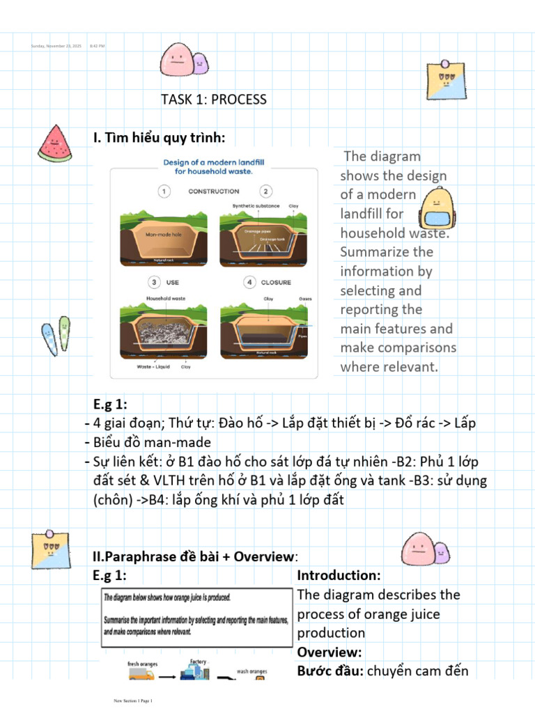 Writing Task 1 - Process | PDF