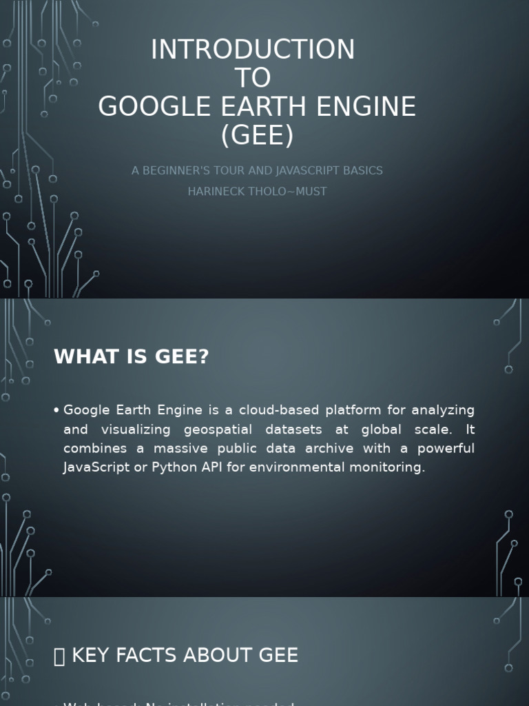 GEE Introduction Tour Basics | PDF