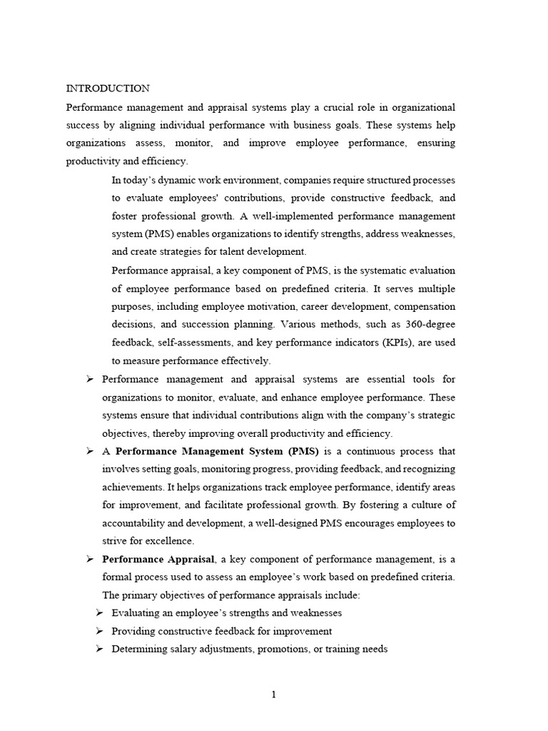 Performance Management & Appraisal Systems | PDF | Performance ...