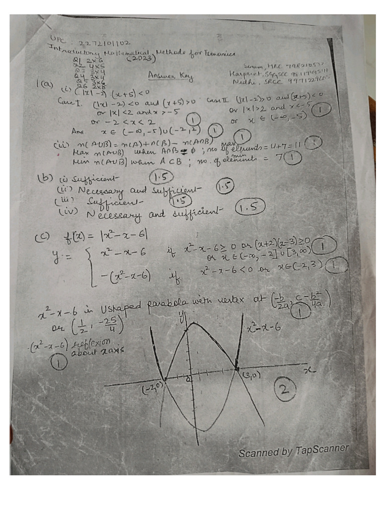 2022 Answer Key | PDF