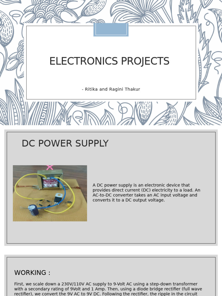 Electronics Projects: Power Supply & Timer | PDF | Rectifier | Direct ...