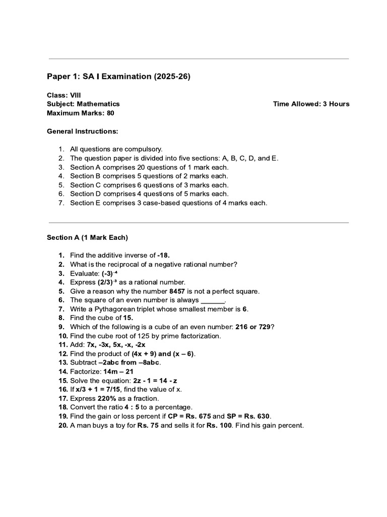 SA Paper 1 ND 2 | PDF
