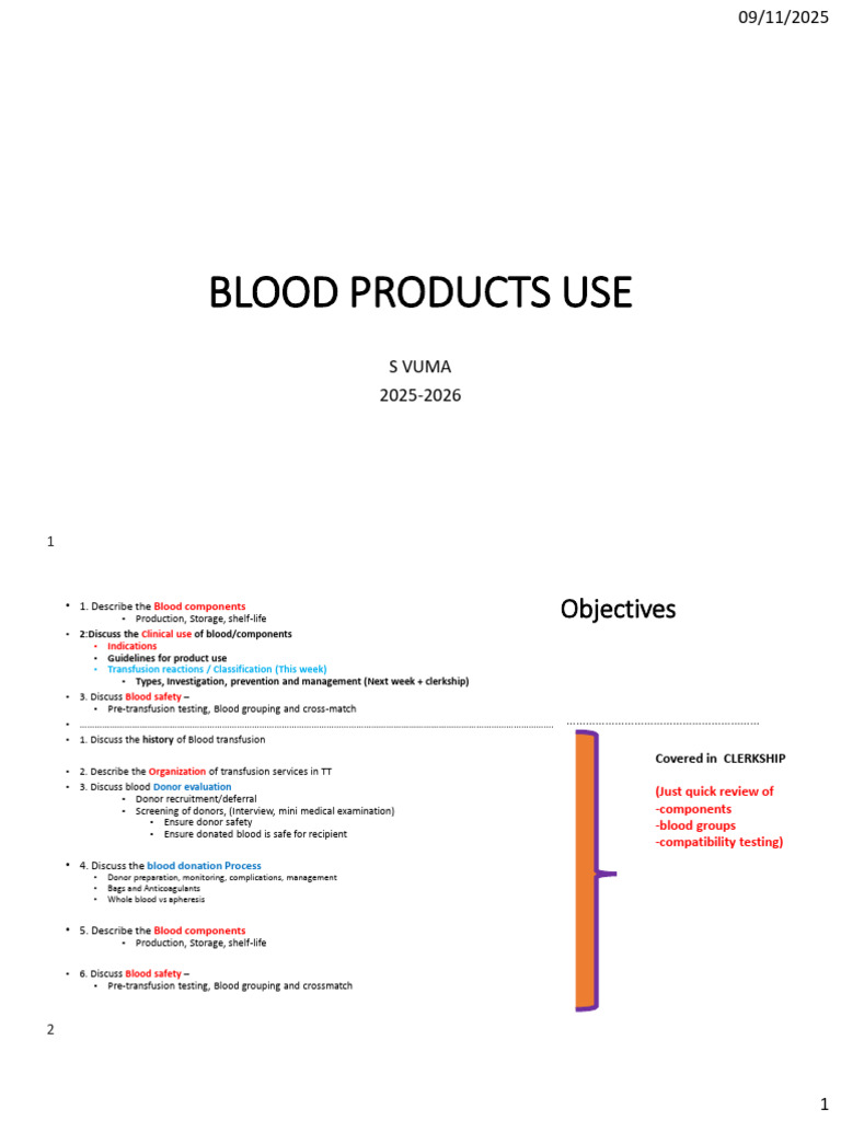 Blood Products: Use and Safety Guidelines | PDF | Blood Type | Blood ...