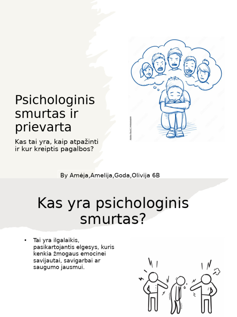 Psichologinis Smurtas Ir Pagelba | PDF