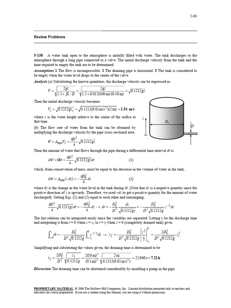 Water Flow and Velocity Calculations | PDF | Heat | Evaporation