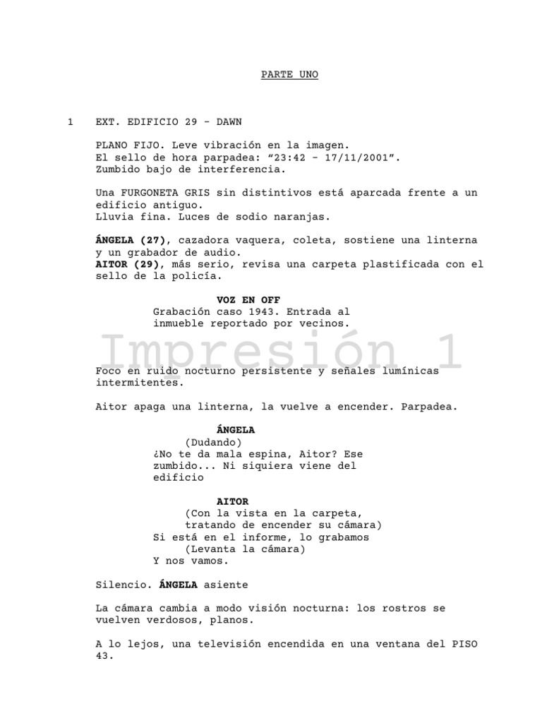 Ep.1 - Script Corto T.A (Impresión1) | PDF