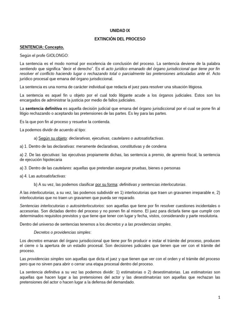 Tipos y Concepto de Sentencias Judiciales | PDF | Sentencia (ley) | Res ...