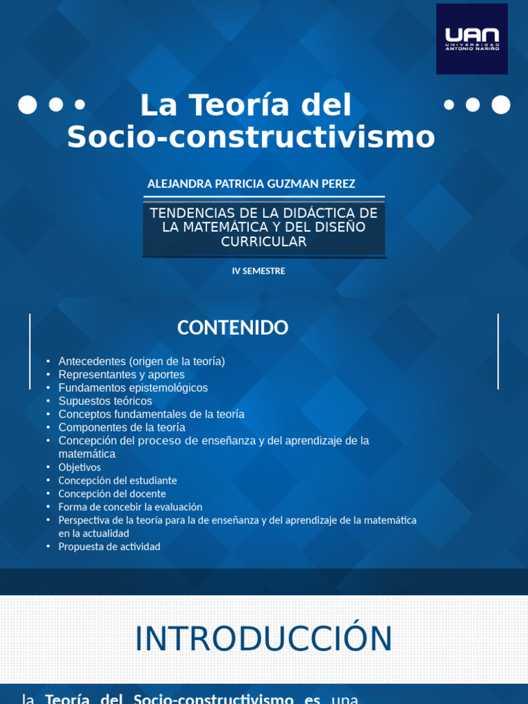 Teoría Socio-constructivista en Matemáticas | PDF | Constructivismo ...