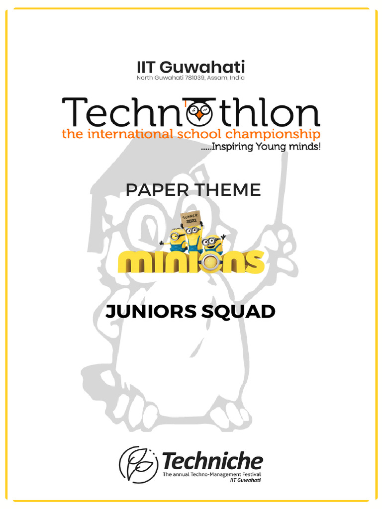 Technothlon 18th Edition Juniors Paper | PDF