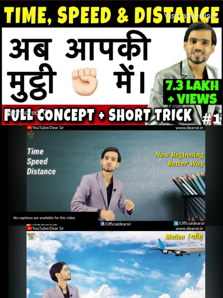 Speed, Distance & Time | PDF