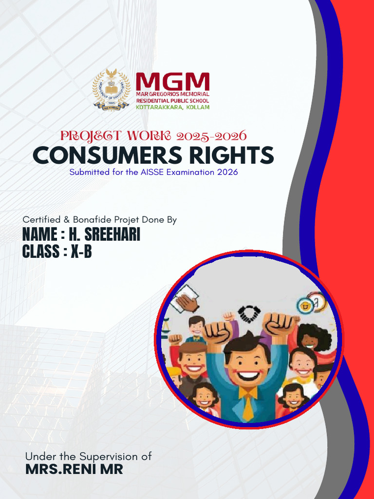 Consumers Rights Project 2025-2026 | PDF