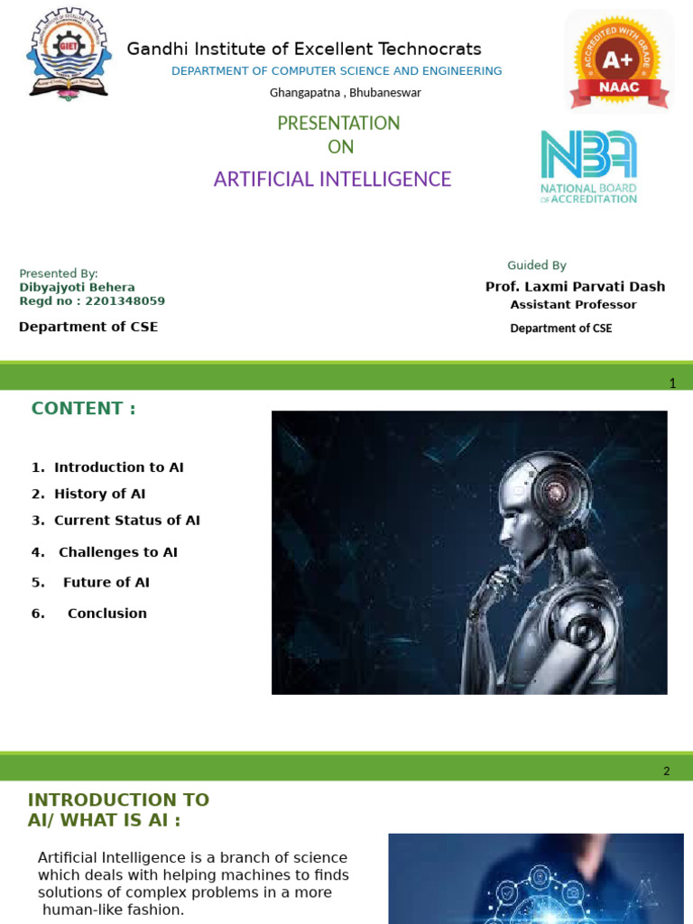 Overview of Artificial Intelligence | PDF | Artificial Intelligence ...