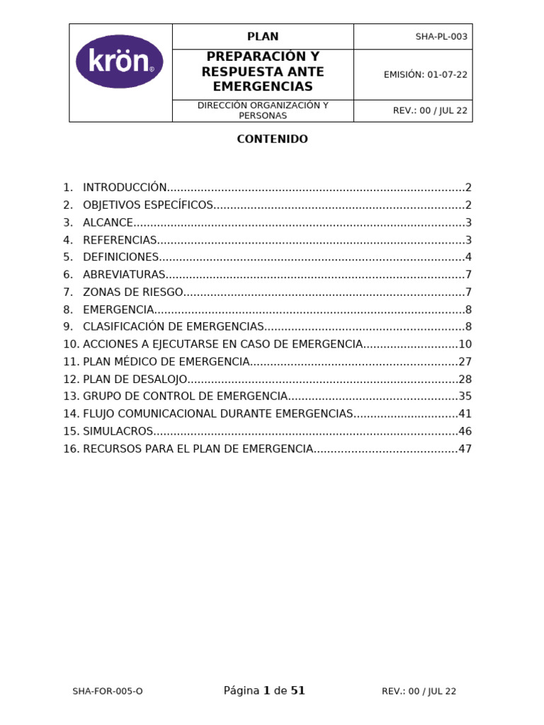 Plan de Emergencia 30-06-2022 | PDF | Primeros auxilios | Quemar