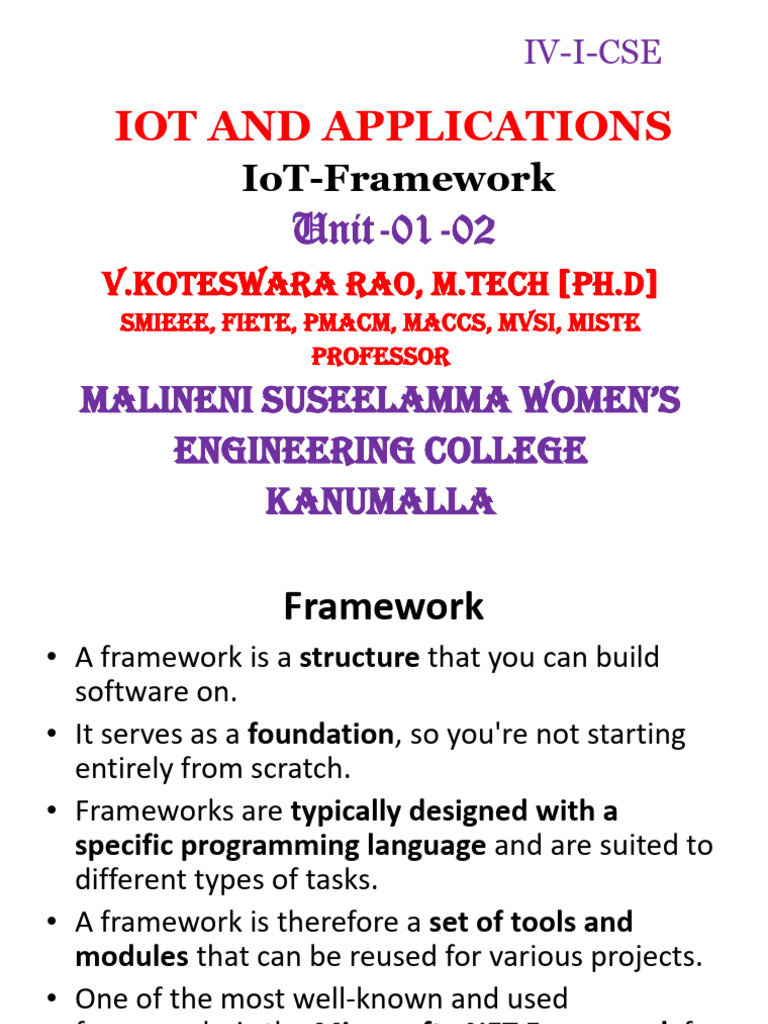 IoT Frameworks: Concepts and Applications | PDF | Internet Of Things ...
