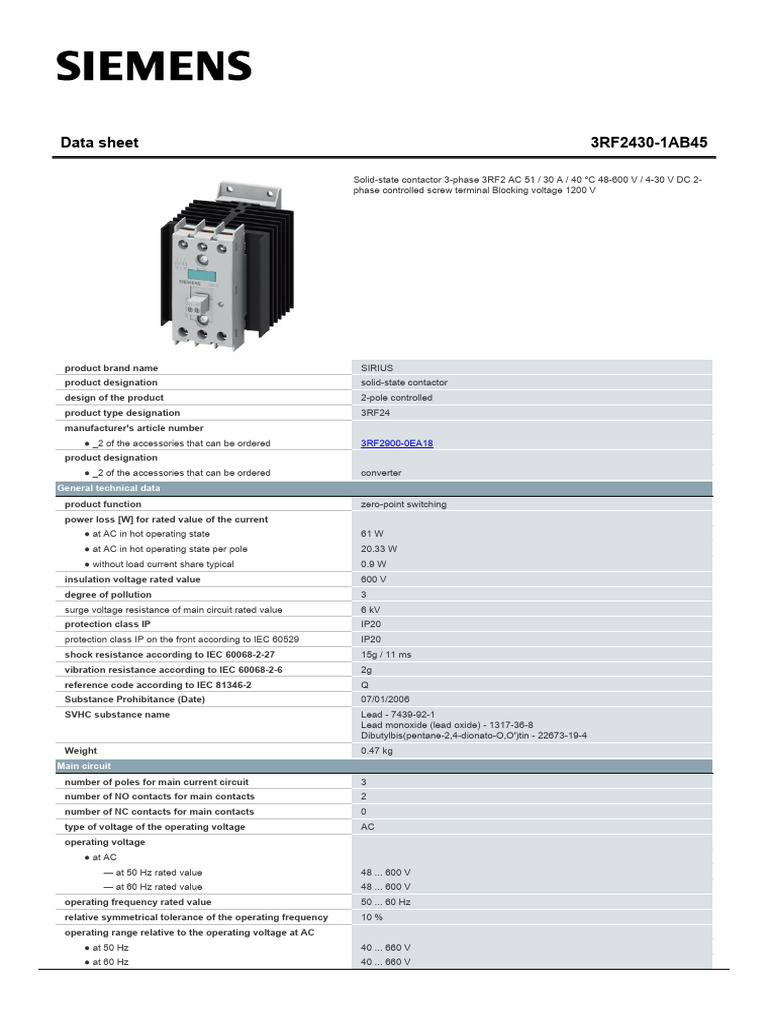 3RF24301AB45 Datasheet en | PDF | Alternating Current | Relay